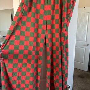 Checkered Wide Leg Pants